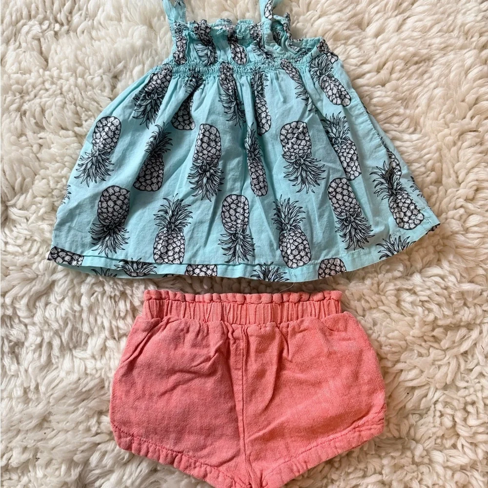 Old Navy Kids Pineapple Print Set - Blue and orange